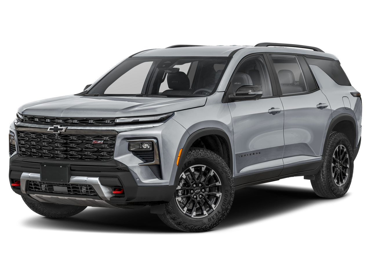 2024 Chevrolet Traverse Z71 in Mosaic Black Metallic — front three-quarter view
