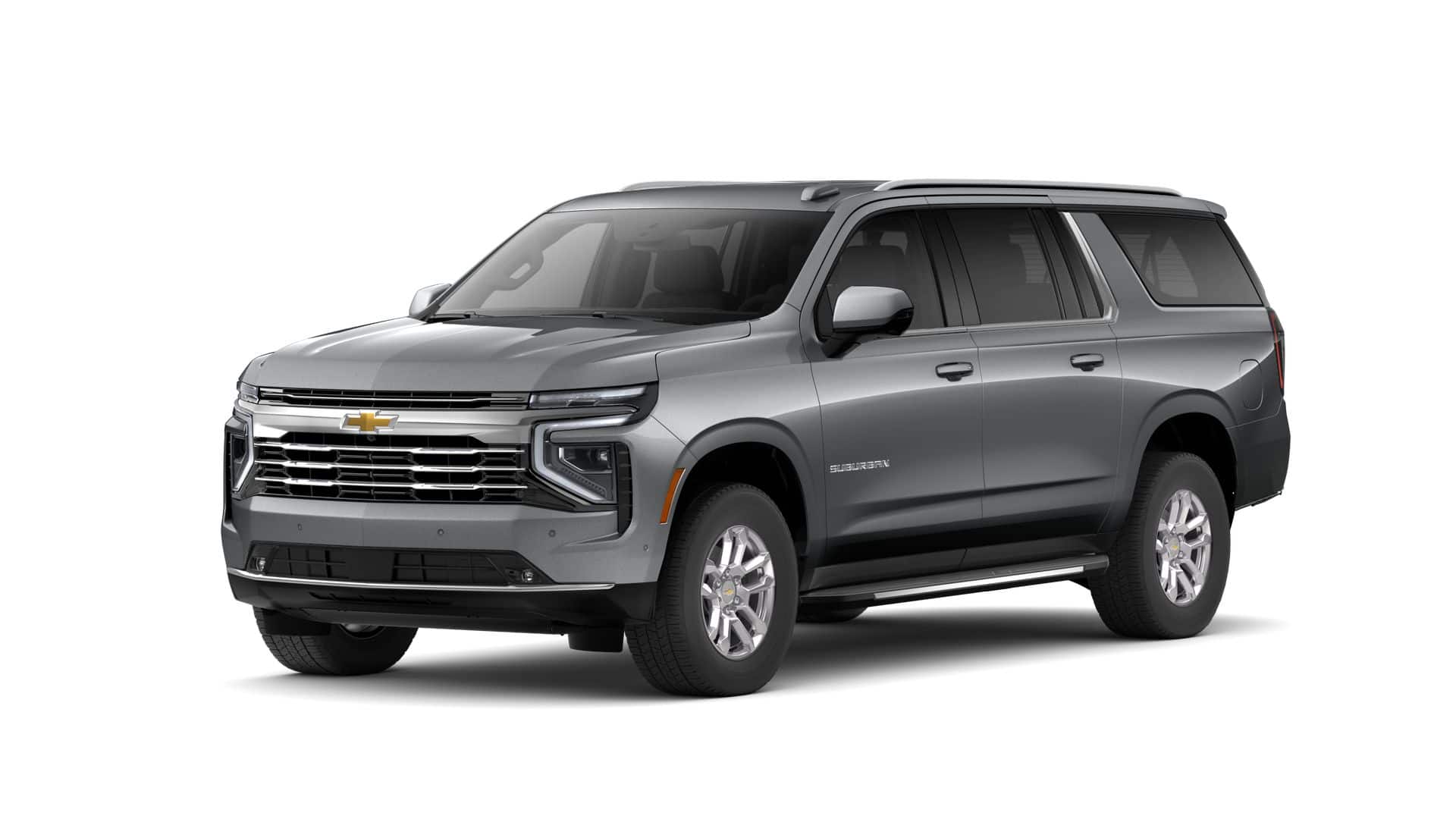 2026 Chevrolet Suburban LT in Sterling Gray Metallic — front three-quarter view