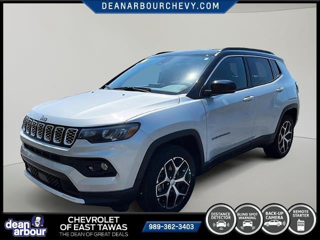 2024 Jeep Compass Limited 4x4 in Silver — front three-quarter view