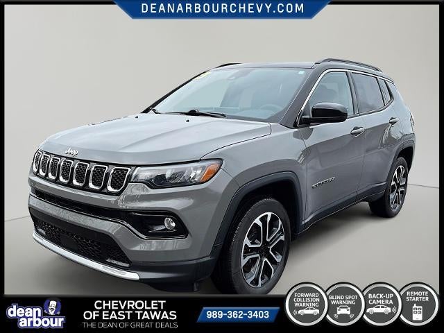 2023 Jeep Compass Limited 4x4 in Gray — front three-quarter view