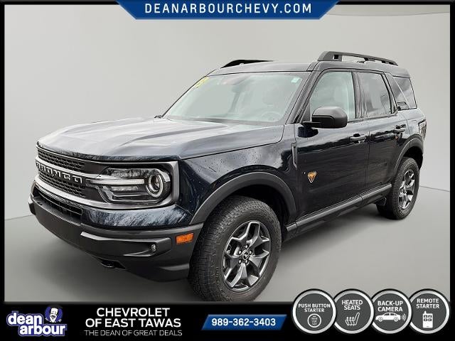2023 Ford Bronco Sport Badlands 4x4 in Black — front three-quarter view