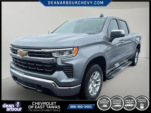 2023 Chevrolet Silverado 1500 Crew Cab Short Box 4-Wheel Drive LT 2FL in Sterling Gray Metallic — front three-quarter view