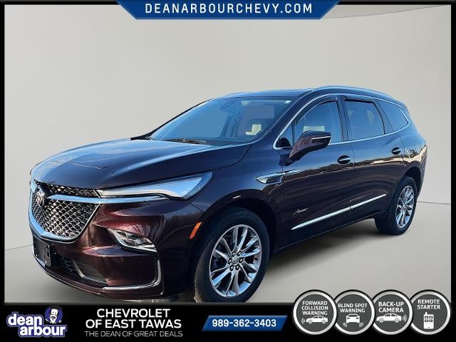 2024 Buick Enclave Avenir AWD in Rich Garnet Metallic — front three-quarter view