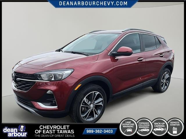 2023 Buick Encore GX Select AWD in Cinnabar Metallic — front three-quarter view